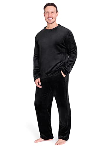 Pijama polar de hombre negro