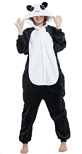 Pijama completo de animales unisex para adulto - Disfraz de carnaval Halloween - Pijamas Cosplay - Disfraz de animal para mujer, Panda, S