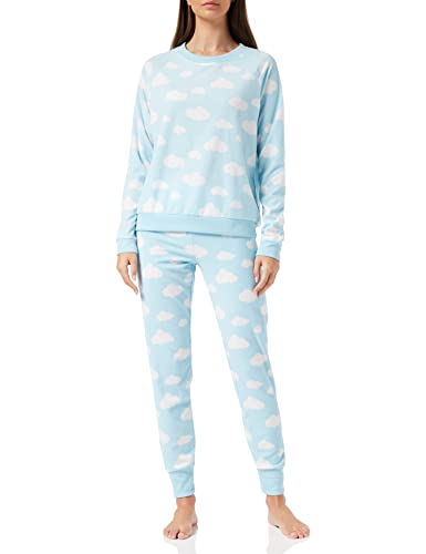 Iris & Lilly Pijama de Forro Polar Mujer, Azul, 40