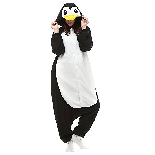 BGOKTA Disfraces de Cosplay para Adultos Pijamas de Animales One Piece pingüino, L