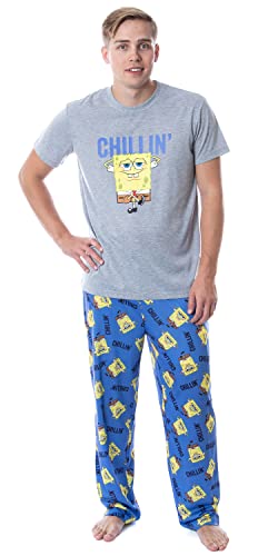Pijama para hombre de Bob esponja, ropa de dormir para hombre