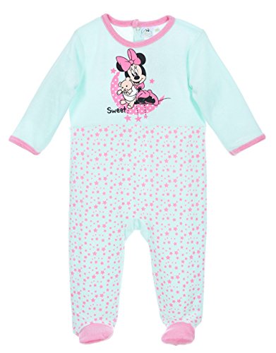 Pijama terciopelo bebé niña Minnie rosa y turquesa de 3 a 23 meses rosa Turquoise/rose Talla:12 meses