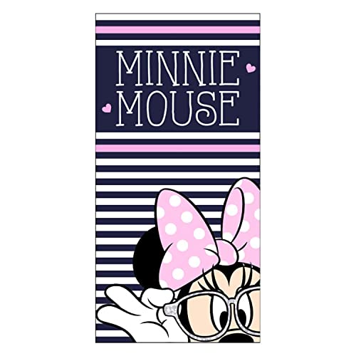 Various Toalla de Playa Infantil con Licencia Oficial Disney (Minnie y Unicornio)