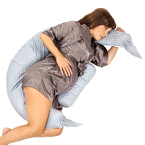 Almohada para Embarazadas para Dormir y Amamantar U Pillow con Soporte Lumbar, Cervical almohadon de lactancia