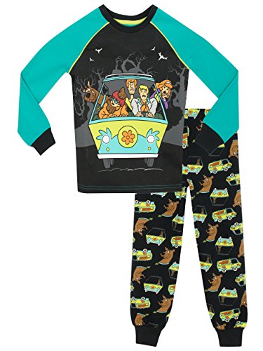 Scooby Doo Pijama para Niños Ajuste Ceñido Multicolor 7-8 Años